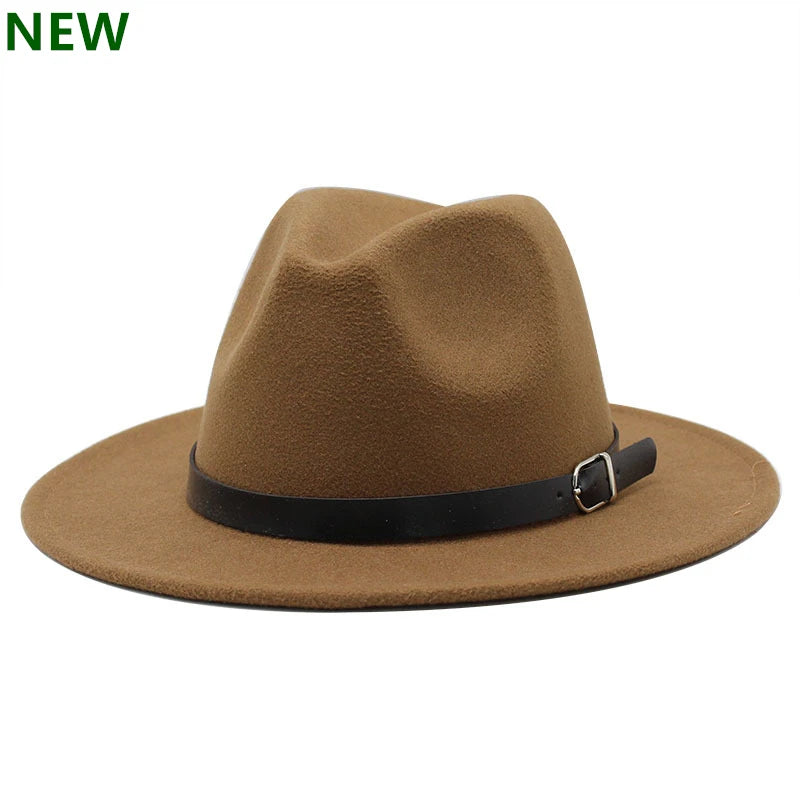 fashion jazz hat summer spring black woolen blend cap outdoor casual hat