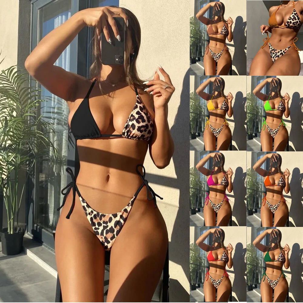 Sexy Swimsuit Women Bikinis 2025 New Swimsuit Leopard Print Brazilian Swimwear Beach Bathing Suit