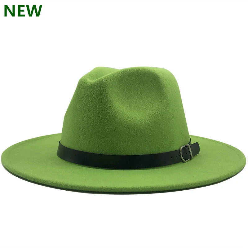fashion jazz hat summer spring black woolen blend cap outdoor casual hat