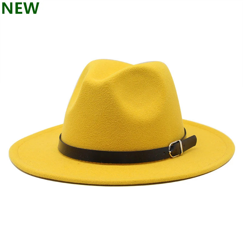 fashion jazz hat summer spring black woolen blend cap outdoor casual hat