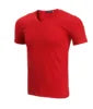 T Shirt High Elasticity Men's V-neck T Shirt 85% Cotton 15 Polyester T Shirt
