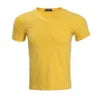 T Shirt High Elasticity Men's V-neck T Shirt 85% Cotton 15 Polyester T Shirt