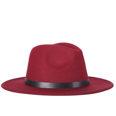 fashion jazz hat summer spring black woolen blend cap outdoor casual hat