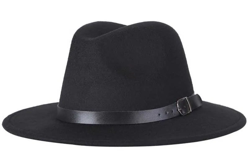 fashion jazz hat summer spring black woolen blend cap outdoor casual hat