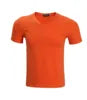 T Shirt High Elasticity Men's V-neck T Shirt 85% Cotton 15 Polyester T Shirt
