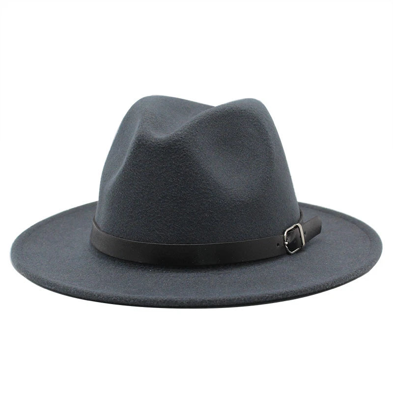 fashion jazz hat summer spring black woolen blend cap outdoor casual hat