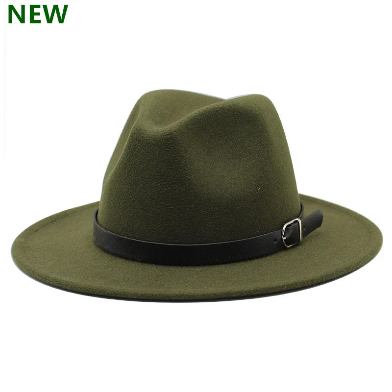 fashion jazz hat summer spring black woolen blend cap outdoor casual hat