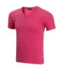 T Shirt High Elasticity Men's V-neck T Shirt 85% Cotton 15 Polyester T Shirt
