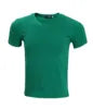 T Shirt High Elasticity Men's V-neck T Shirt 85% Cotton 15 Polyester T Shirt
