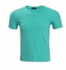 T Shirt High Elasticity Men's V-neck T Shirt 85% Cotton 15 Polyester T Shirt