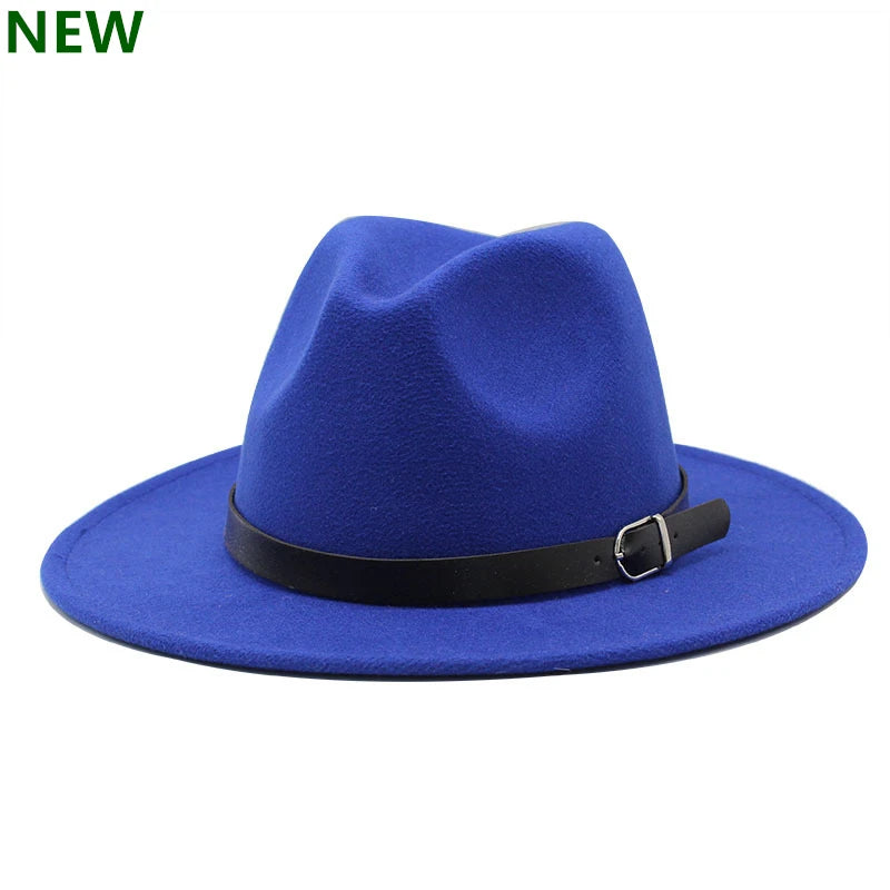 fashion jazz hat summer spring black woolen blend cap outdoor casual hat