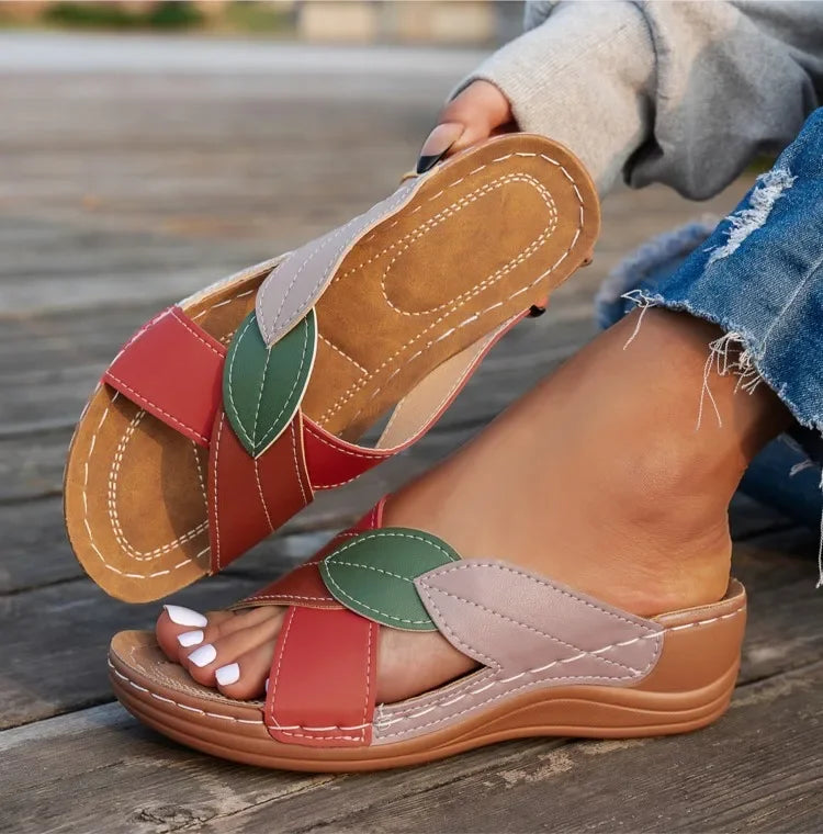 Women Sandals Shoes Party Ladies Shoes Slides Sandals Ladies Wedge Sandals Woman Non-Slip Footwear Women Slippers Female