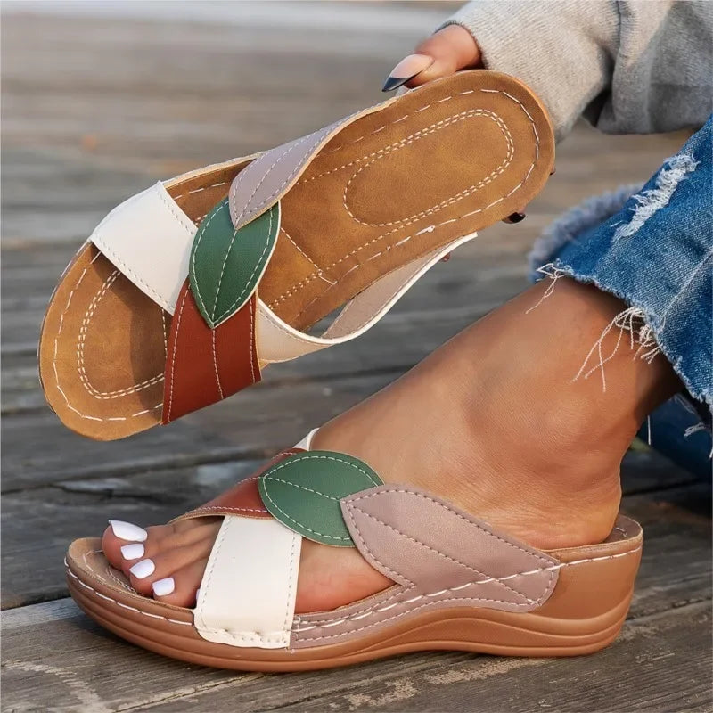 Women Sandals Shoes Party Ladies Shoes Slides Sandals Ladies Wedge Sandals Woman Non-Slip Footwear Women Slippers Female