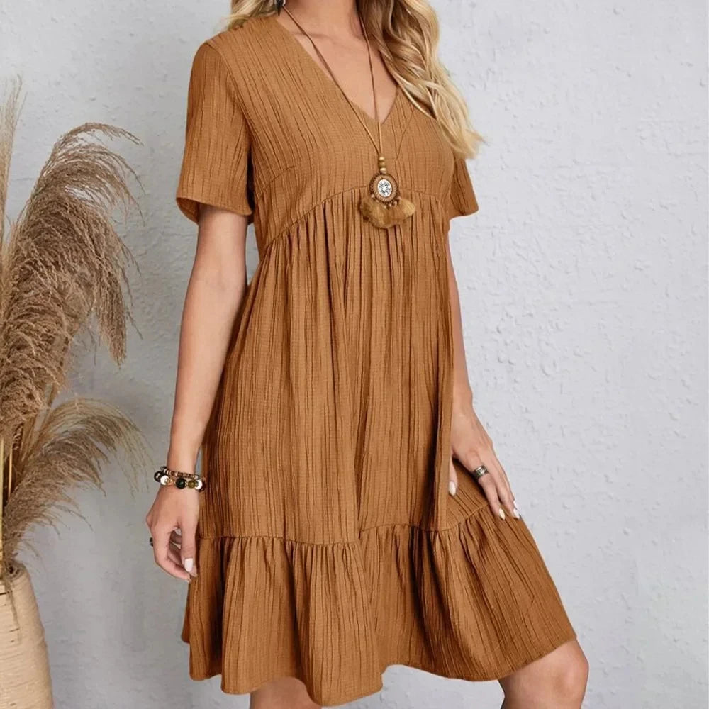 Women Summer Peplum Dresses Spring