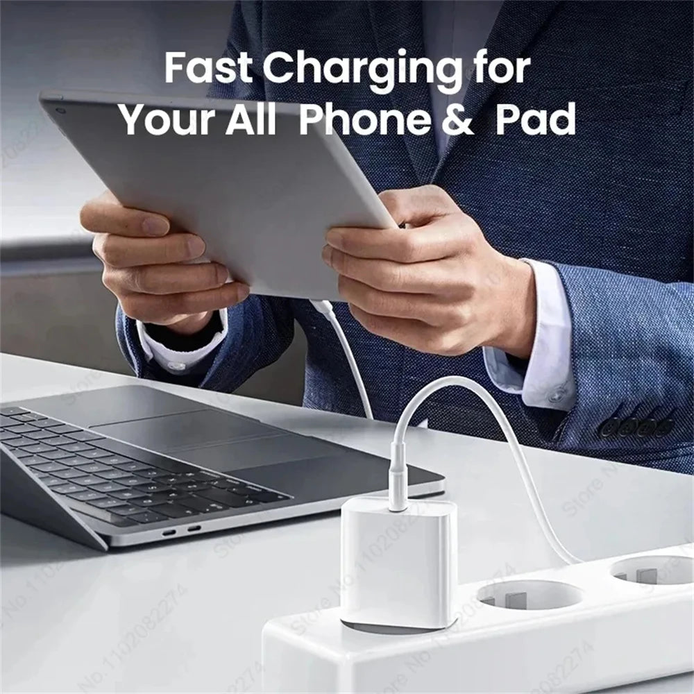 PD 40W USB C Charger For iPhone 16 15 14 13 12 11 Pro Max Plus Fast Charging USB C Type C Cable For iPad Air Charger Accessories