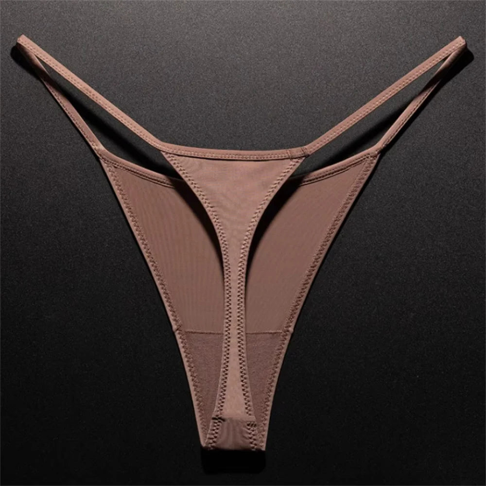 Low Waist Leopard/Zebra Print Thong High Cut Women's Ice Silk Seamless G-string Fitness Plus Size Underwear