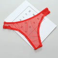 Sexy Transparent Thong Panties Women Lace See Through Crotch Mesh Bottom Sexy Seamless Low-rise T-pants Underwear