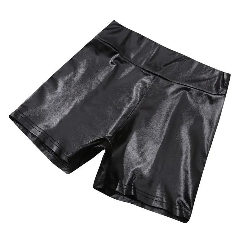 Sexy Womens Shorts Shiny Elastic High Waist Shiny Faux PU Leather Short Pants Slim Hot Dance Clubwear Mini Shorts 2026