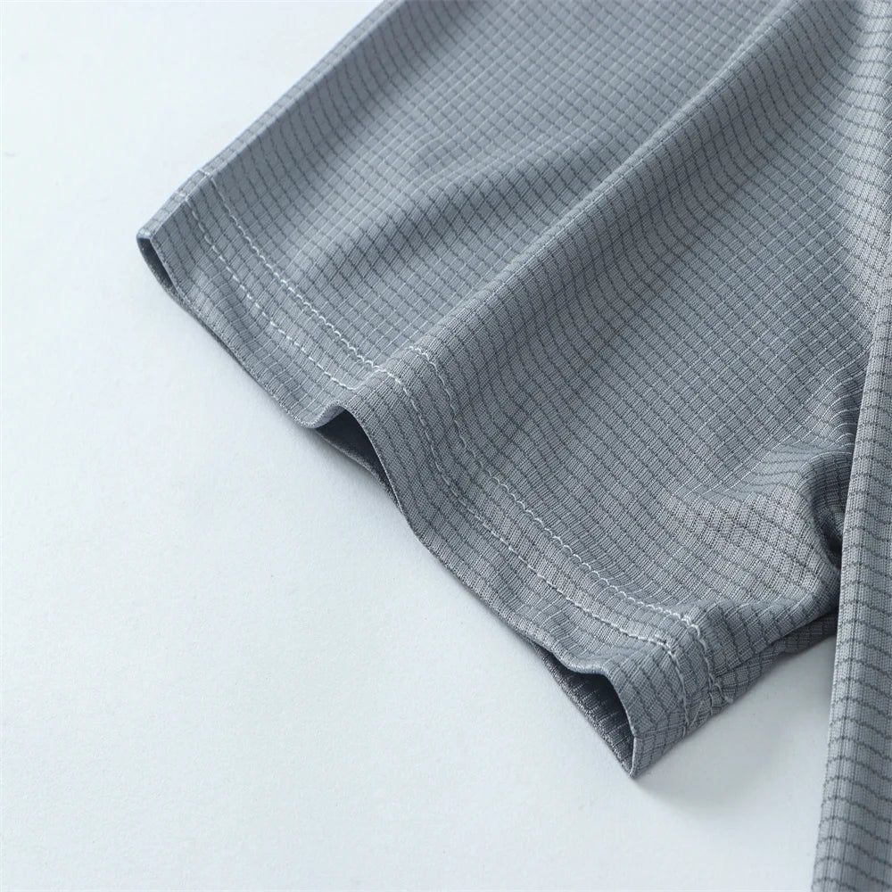 Men Soild Casual Tops Short Sleeve t-Shirts Breathable Gym t-Shirt Male Elastic o-Neck Tee Shirts Fashion t Shirt Man Clothing