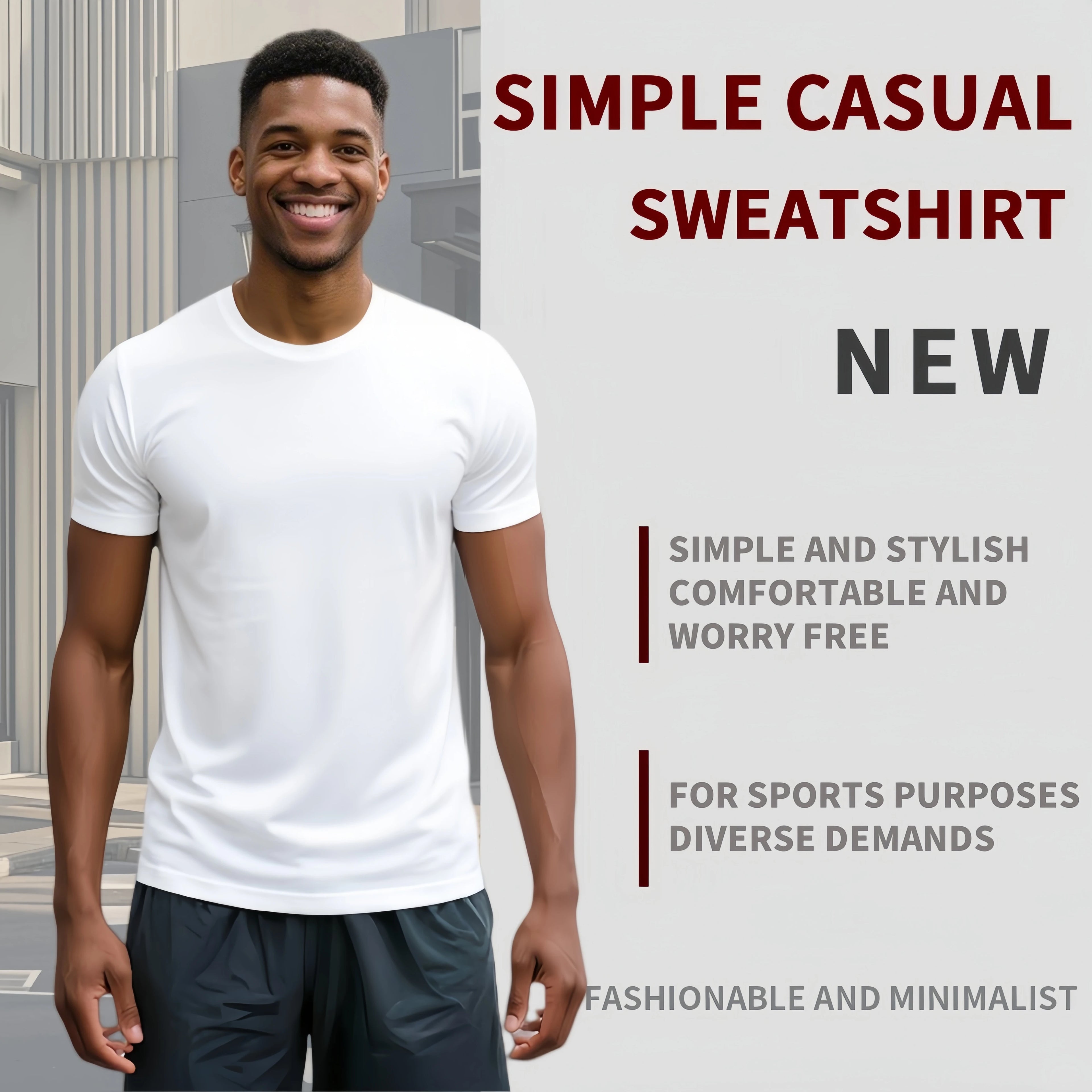 5Pcs Men's Quick Dry Basic Short Sleeve Gym Running Street Outdoor Exercise Sport Shirt Tops Lightweight