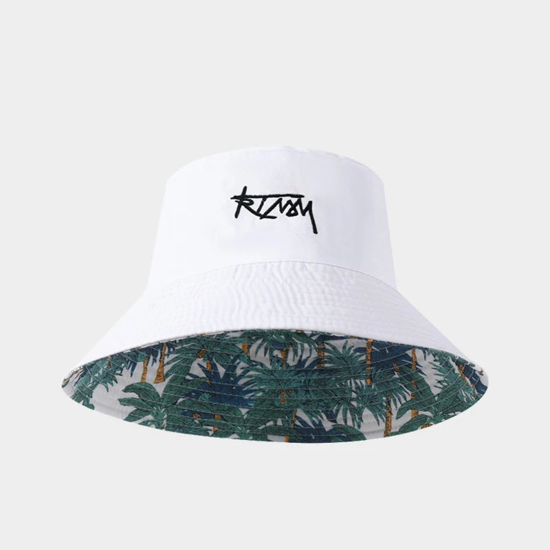 Men's spring and summer style bucket hat, women's face highlighting small sun hat, Double sided big head fisherman hat.