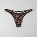 2026 Wrinkle Elastic Strap Sexy Thong Women's Leopard High Slit Ice Silk T-back Underwear Crotch Cotton G-strings Plus Size