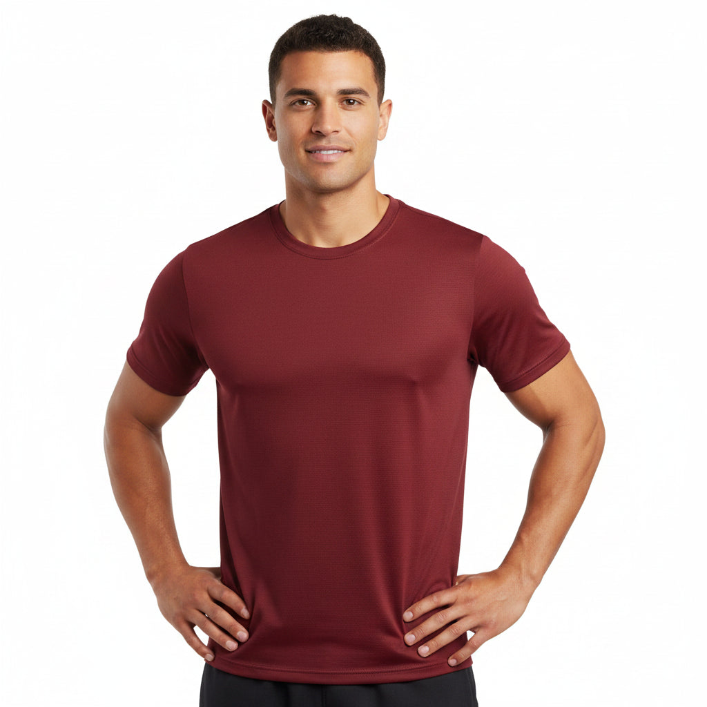 Men Soild Casual Tops Short Sleeve t-Shirts Breathable Gym t-Shirt Male Elastic o-Neck Tee Shirts Fashion t Shirt Man Clothing