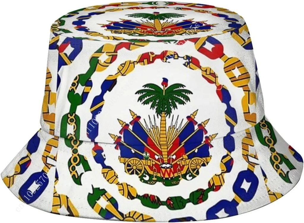 Haiti Flag Bucket Hat Men Women Haitian Outdoor Cap Fisherman