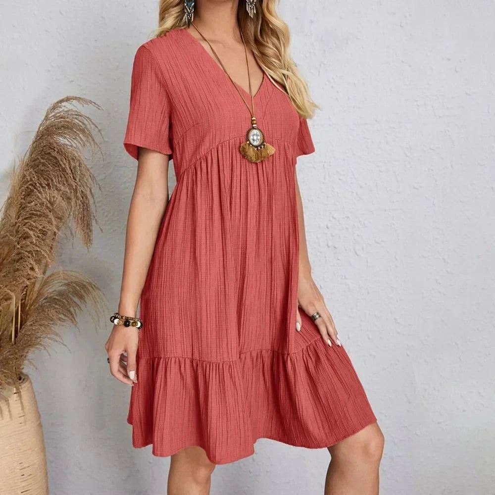 Women Summer Peplum Dresses Spring