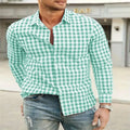 Men's Plaid Shirt Long Sleeve Fashion