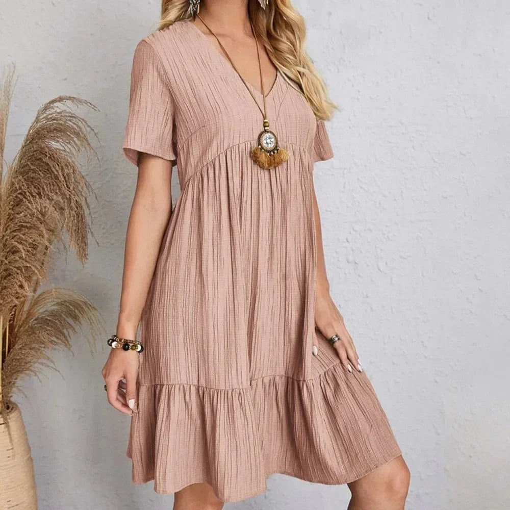 Women Summer Peplum Dresses Spring