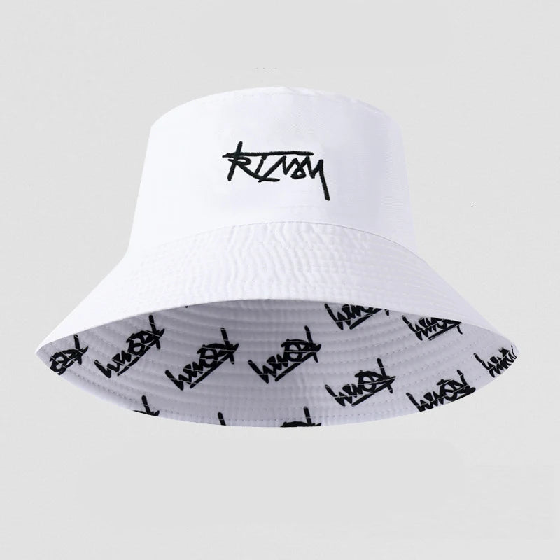 Men's spring and summer style bucket hat, women's face highlighting small sun hat, Double sided big head fisherman hat.