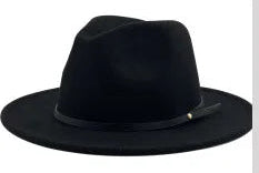 fashion jazz hat summer spring black woolen blend cap outdoor casual hat