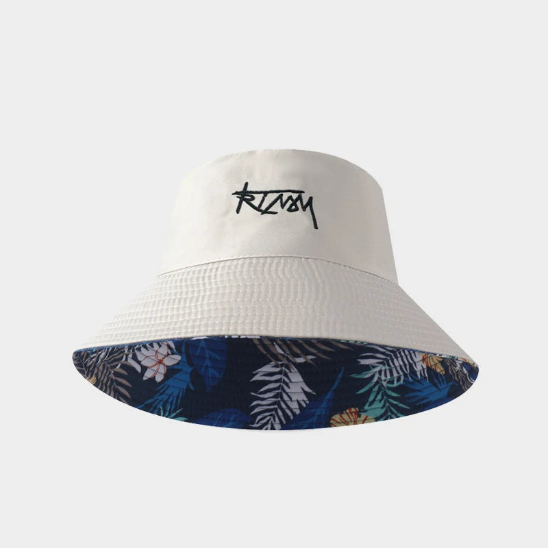 Men's spring and summer style bucket hat, women's face highlighting small sun hat, Double sided big head fisherman hat.