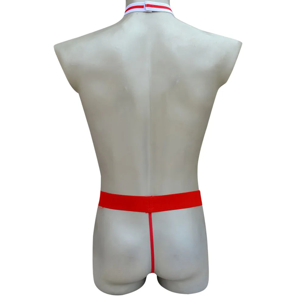 Male Underwear Hot T String Home Men's Sexy Lingerie Bodysuit Bow Tie Performance Clothes T-back thong Thongs Intimates costumes