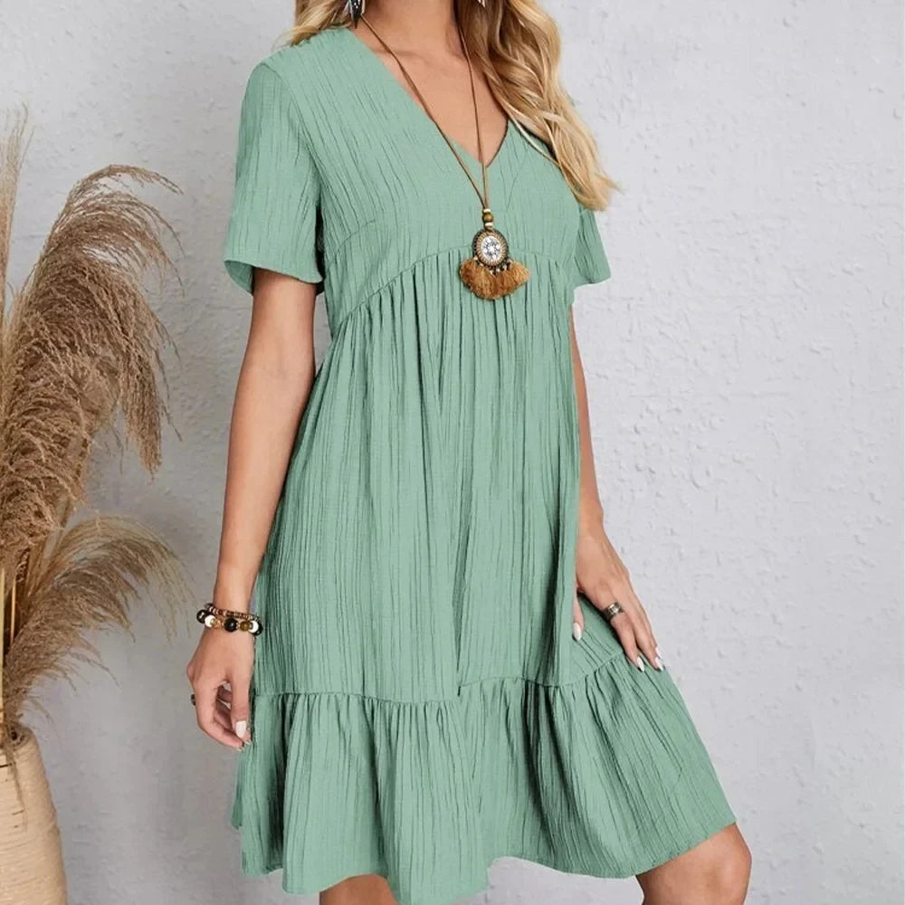Women Summer Peplum Dresses Spring