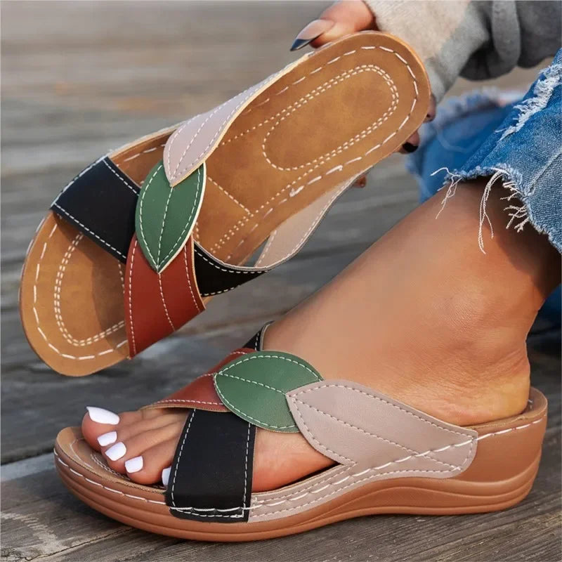 Women Sandals Shoes Party Ladies Shoes Slides Sandals Ladies Wedge Sandals Woman Non-Slip Footwear Women Slippers Female