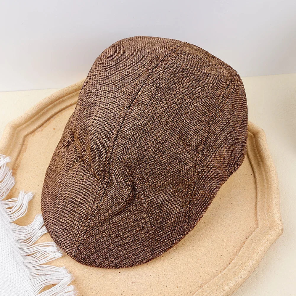 Men Spring and Summer Berets British Style Beret Hat Retro England Hats