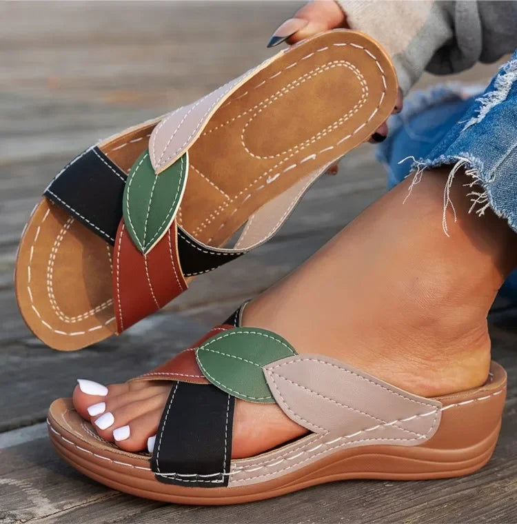 Women Sandals Shoes Party Ladies Shoes Slides Sandals Ladies Wedge Sandals Woman Non-Slip Footwear Women Slippers Female