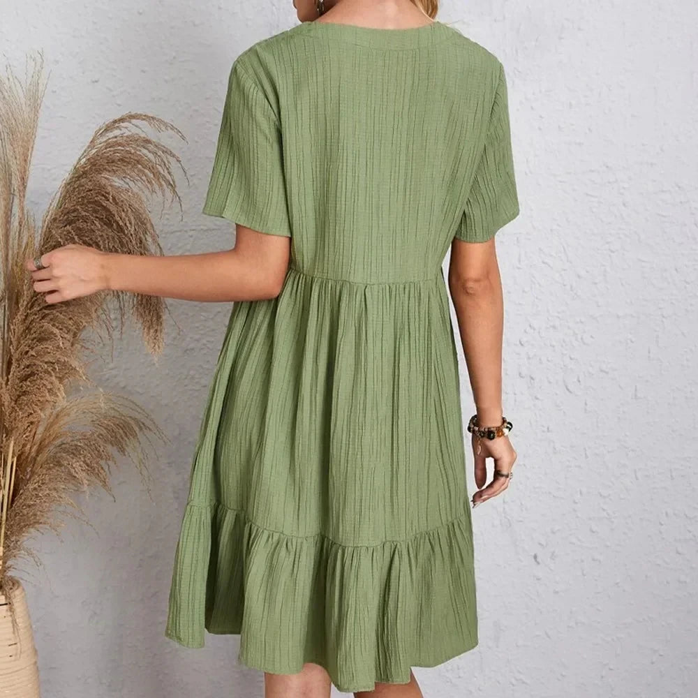 Women Summer Peplum Dresses Spring