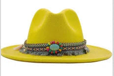 fashion jazz hat summer spring black woolen blend cap outdoor casual hat