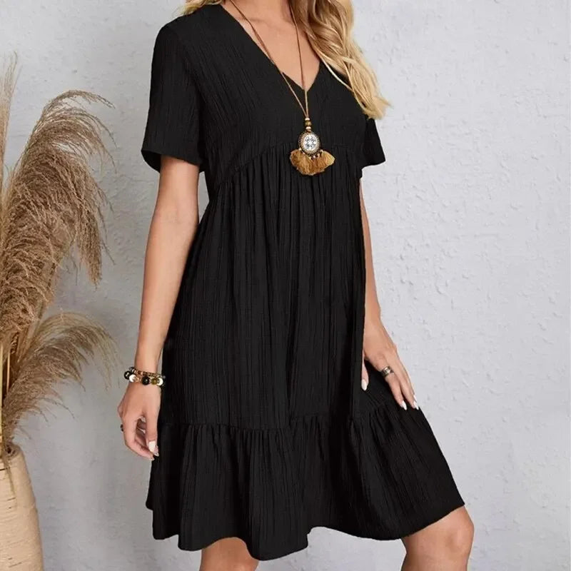 Women Summer Peplum Dresses Spring