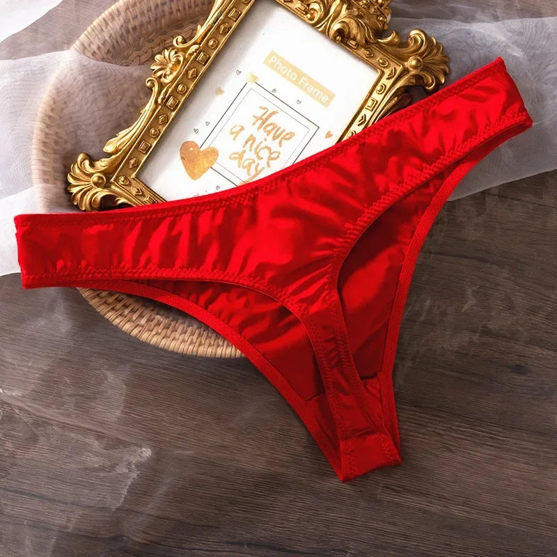 Ice Silk Panties Women Lingerie Underwear Low Waist Seamless Quick-drying Skin-friendly Breathable Briefs Women Intimates Brief