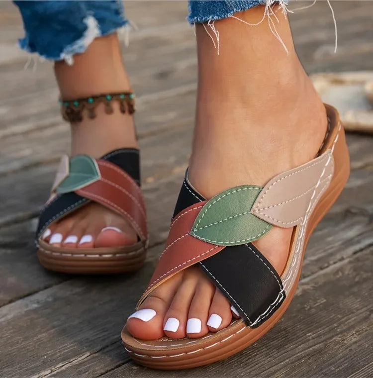 Women Sandals Shoes Party Ladies Shoes Slides Sandals Ladies Wedge Sandals Woman Non-Slip Footwear Women Slippers Female